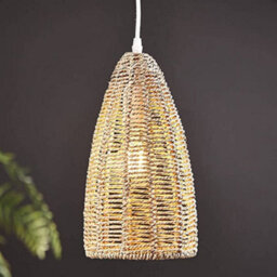 Trueshopping Wicker Rattan Basket Pendant Light - Small - thumbnail 3