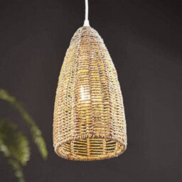 Trueshopping Wicker Rattan Basket Pendant Light - Small - thumbnail 4
