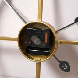 Eos - Skeleton Wall Clock With Roman Numerals - 60X60Cm - (Gold) - thumbnail 4