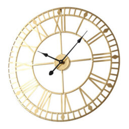Eos - Skeleton Wall Clock With Roman Numerals - 60X60Cm - (Gold) - thumbnail 6