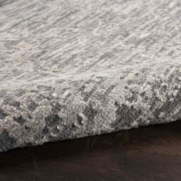 Grey Silver Wool Handmade Luxurious Modern,abstract Rug For Bedroom & Living Room-61Cm X 91Cm - thumbnail 9