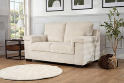 Bravich Enzo Corduroy Sofa - Cream, 2 Seater - thumbnail 2