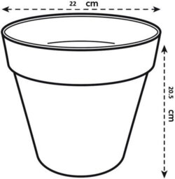 Garden Store Direct Urban Jungle Round Plant Pots - Indoor Or Outdoor - 22Cm Warm Grey - thumbnail 3