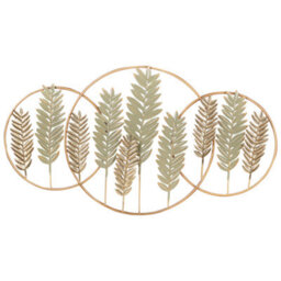 Beliani Wall Decor Leaf Copernicium 50 Cm Metal Gold - thumbnail 1
