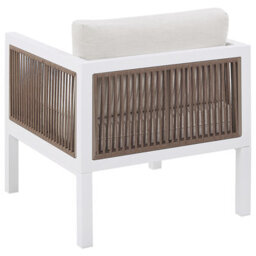 Beliani Garden Lounge Set With Table 5 Seater Borello Metal White - thumbnail 6