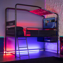 X Rocker Contra Mid Sleeper Bunk Tv Gaming Bed With Mattress - Black