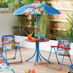 Relsy Kids Outdoor Patio Set Paw Patrol: Table, 2X Chairs, Parasol - Garden Furniture For Children - thumbnail 2