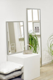 Nielsen Armfield Metal Rectangle Wall Mirror, Matt Silver, 50 X 70Cm - thumbnail 4