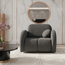 Armchair Convertible To Single Bed With Storage Viva Comfy I Graphite - thumbnail 2