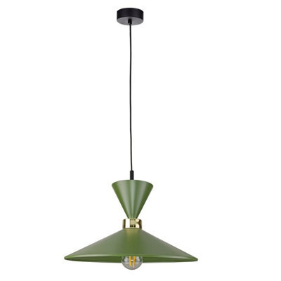 Luminosa Lighting Luminosa Amaris Dome Pendant Ceiling Light Green 1X E27 - image 1