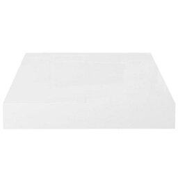 Berkfield Floating Wall Shelves 2 Pcs High Gloss White 23X23.5X3.8 Cm Mdf - thumbnail 5