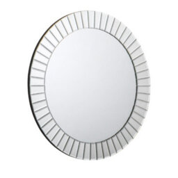 Julian Bowen Sonata Glass Wall Mirror, Glass Frame, Round, Wall Mounted, Horizontal Or Veritcal, 60 X 60 X 2Cm - thumbnail 2