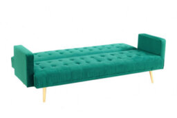Home Detail Windsor Sofa Bed, Green Velvet Gold Legs - thumbnail 4