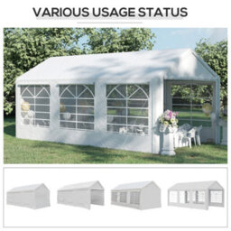Outsunny 6M X 3M Heavy Duty Carport Outdoor Car Canopy Shelter Party Tent - thumbnail 8