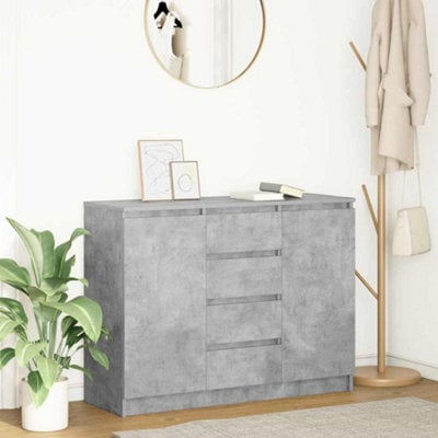 Berkfield Sideboard With Drawers Concrete Grey 100.5X35X76 Cm Engineered Wood - image 1