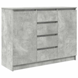 Berkfield Sideboard With Drawers Concrete Grey 100.5X35X76 Cm Engineered Wood - thumbnail 2