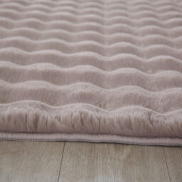 Orbie Washable Low Pile Super Soft Living Room Area Rug Machine Carved Ridge-Furrow Design Beige 200 X 280 Cm - thumbnail 4