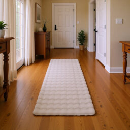 Orbie Washable Low Pile Super Soft Living Room Area Rug Machine Carved Ridge-Furrow Design Beige 200 X 280 Cm - thumbnail 8
