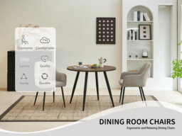 Sonara Ergonomic Dining Chairs Set Of 4 With Plush Chenille Upholstery And Metal Legs - thumbnail 8