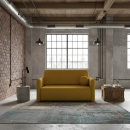 Viva Sun Iii Sofa Bed With Sleeping Function And Storage Compartment Chipboard Metal Legs 150X103X85Cm Mustard - thumbnail 2