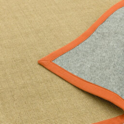Orange Bordered Plain Modern Easy To Clean Rug For Dining Room Bed Room And Living Room-68 X 300Cmcm (Runner) - thumbnail 3
