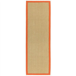 Orange Bordered Plain Modern Easy To Clean Rug For Dining Room Bed Room And Living Room-68 X 300Cmcm (Runner) - thumbnail 5