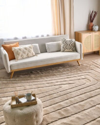 Beliani Minimalist Rug Sazoo Beige 300 X 400 Cm - thumbnail 2