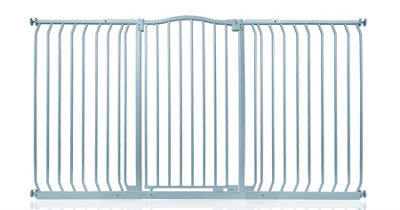 Safetots Extra Tall Curved Top Safety Gate, 170Cm - 179Cm, Matt Grey, Extra Tall 100Cm In Height, Pressure Fit Stair Gate - image 1
