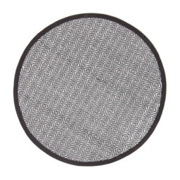 Homescapes Trance Black And White Diamond Pattern Recycled Fibre Rug, 150 Cm Round - thumbnail 2