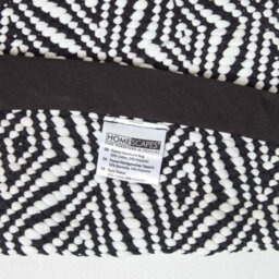 Homescapes Trance Black And White Diamond Pattern Recycled Fibre Rug, 150 Cm Round - thumbnail 5