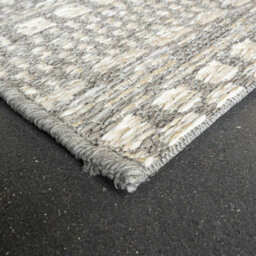 Grey Striped Outdoor Rug, Striped Stain-Resistant Rug For Patio, Garden, Deck, 5mm Modern Outdoor Rug-80Cm X 150Cm - thumbnail 5