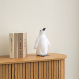 Samuel Alexander 26Cm Freestanding Flocked Christmas Penguin Decoration - thumbnail 2