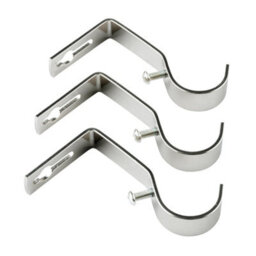A.unique Home Beaded Gem Metal Extendable Curtain Pole With Rings And Fittings (25/28mm) - Brushed Steel, 120Cm - 220Cm Approx - thumbnail 7