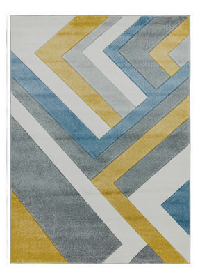 Asiatic Sketch Sk09 Linear Grey Multi Rug-120Cm X 170Cm - image 1