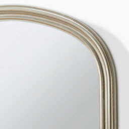 Furniturebox Uk Cecily Silver Wood Large 110X90 Overmantle Arch Mirror - thumbnail 6