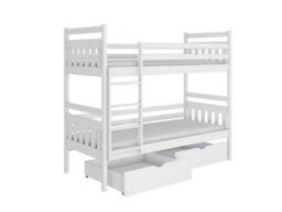 Arte Space-Saving White Matt Bunk Bed With Storage & Foam Mattresses (H1640mm X W1980mm X D980mm) - thumbnail 5
