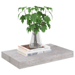 Berkfield Floating Wall Shelves 4 Pcs Concrete Grey 40X23X3.8 Cm Mdf - thumbnail 3