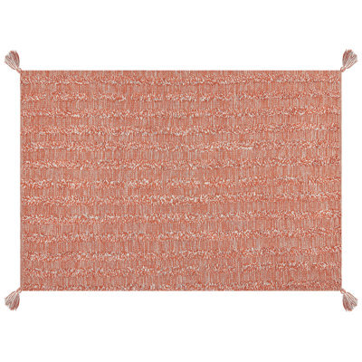 Wyld And Coco Hand-Tufted Orange Cotton Rug 160 X 230 Cm - Boho Modern Low-Pile Area Rug - image 1