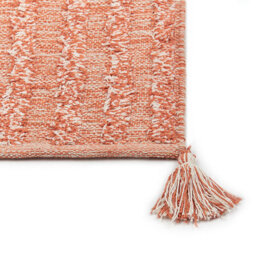 Wyld And Coco Hand-Tufted Orange Cotton Rug 160 X 230 Cm - Boho Modern Low-Pile Area Rug - thumbnail 7