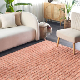 Wyld And Coco Hand-Tufted Orange Cotton Rug 160 X 230 Cm - Boho Modern Low-Pile Area Rug - thumbnail 2