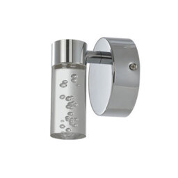 GoodHome Myvat Bubble Silver Chrome Effect Wired Bathroom Wall Light