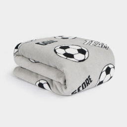 OHS Kids Sherpa Throw Over Bed Blanket Football Sofa Chair Plush Warm Soft Fleece - thumbnail 2