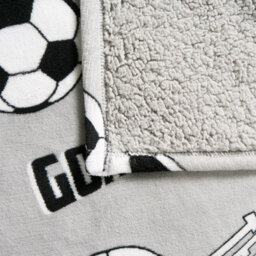 OHS Kids Sherpa Throw Over Bed Blanket Football Sofa Chair Plush Warm Soft Fleece - thumbnail 4