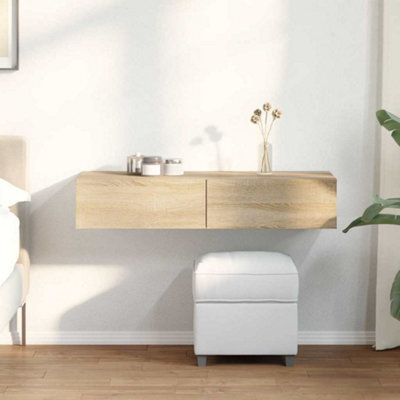 Berkfield Wall Shelf With Drawers Sonoma Oak 100X36X19 Cm Engineered Wood - image 1