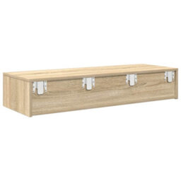 Berkfield Wall Shelf With Drawers Sonoma Oak 100X36X19 Cm Engineered Wood - thumbnail 6