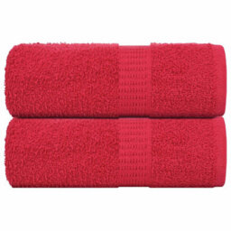 Berkfield Wash Towels 2 Pcs Frogn Red 30X30 Cm 100% Cotton