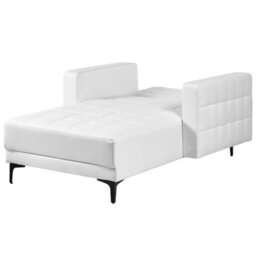 Beliani Chaise Longue Aberdeen Faux Leather White - thumbnail 5