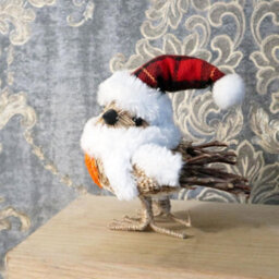 Shatchi 13Cm Robin Christmas Tabletop Centrepiece Decorations Showpieces Home Art & Craft Xmas Party Window Décor - thumbnail 7