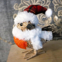 Shatchi 13Cm Robin Christmas Tabletop Centrepiece Decorations Showpieces Home Art & Craft Xmas Party Window Décor - thumbnail 6