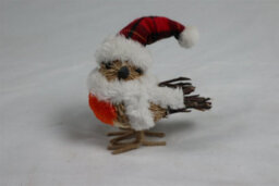 Shatchi 13Cm Robin Christmas Tabletop Centrepiece Decorations Showpieces Home Art & Craft Xmas Party Window Décor - thumbnail 1